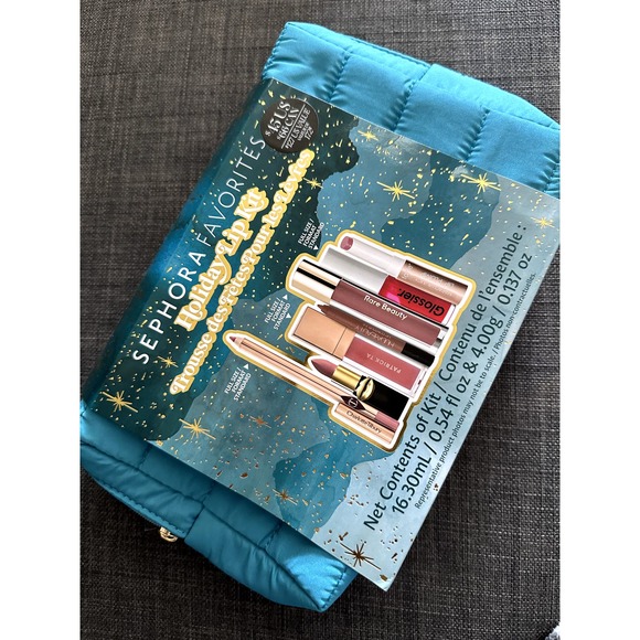 Sephora Favorites $127 Value Holiday Lip Kit New Glossier, Tarte, Rare Beauty - Picture 1 of 3